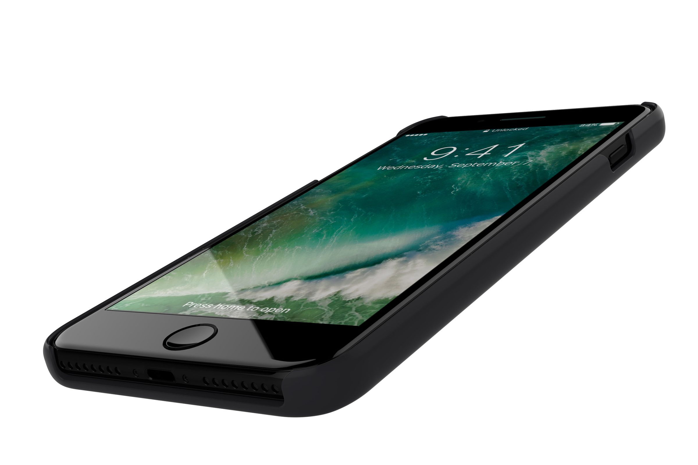 7 Plus Tilt product in brushed gold finish, front and back view