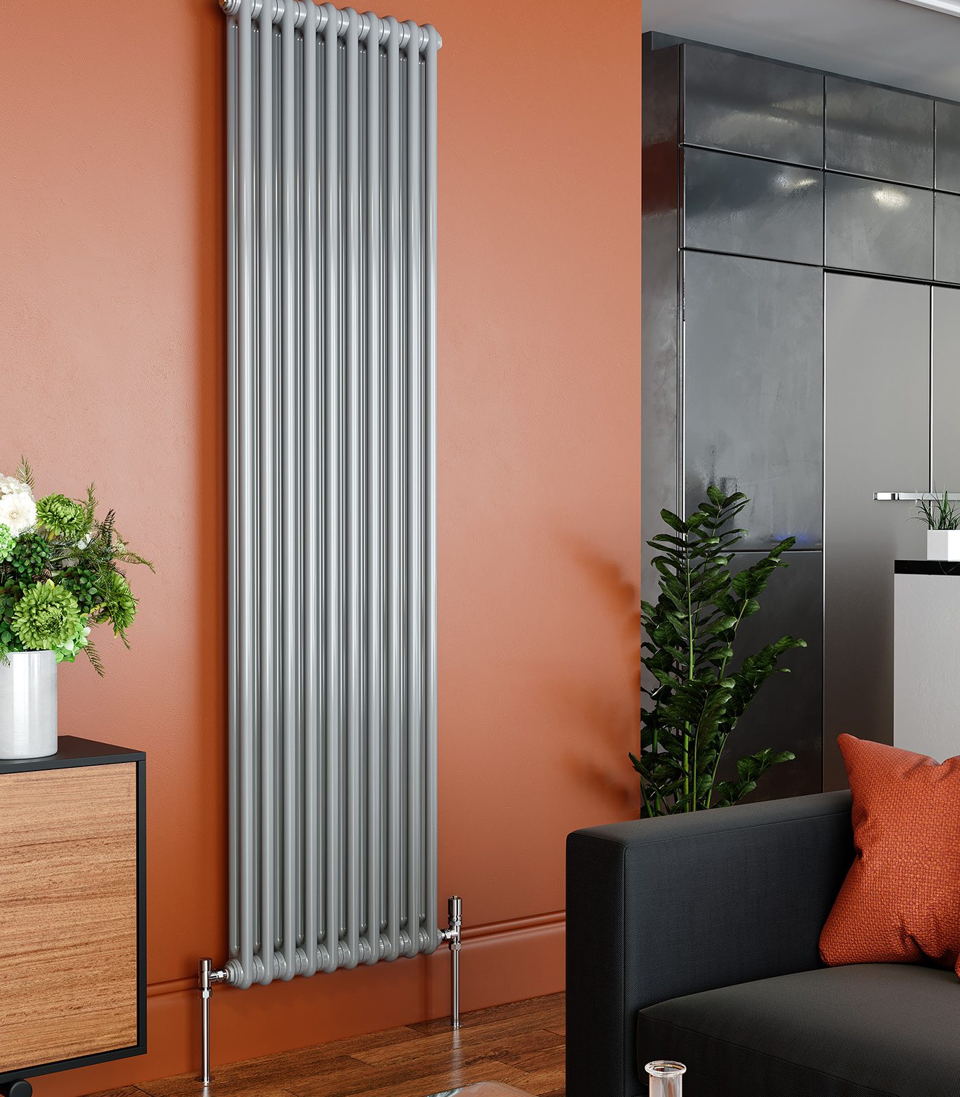 Apollo Roma vertical radiator product visualisation