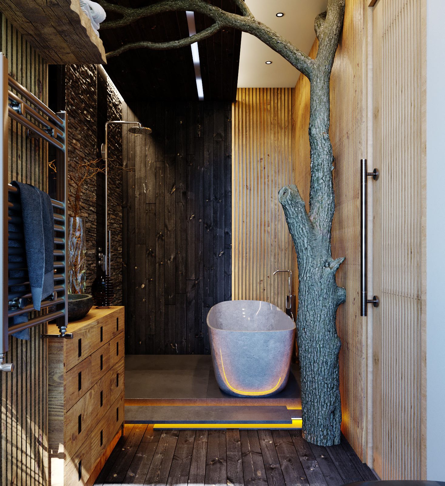 Apartment C bathroom interior visualisation