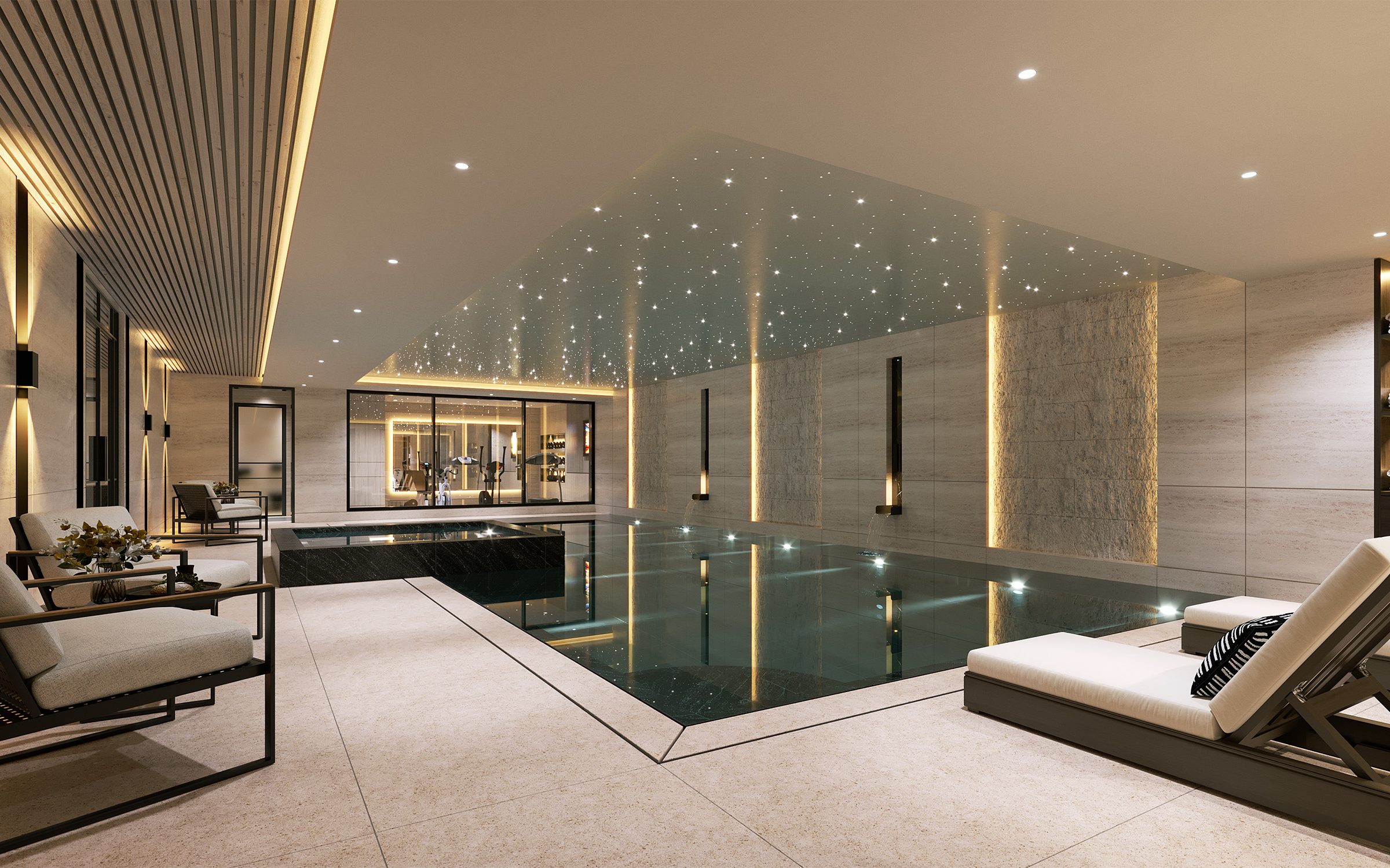 Basement swimming pool alternative camera angle