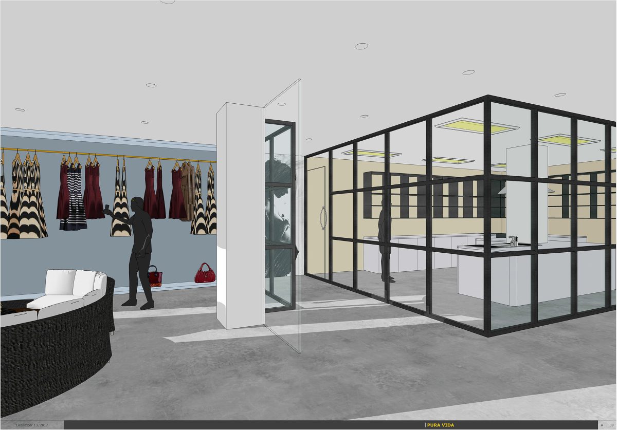 Clothing Store Sketchup Interior Rendering 1