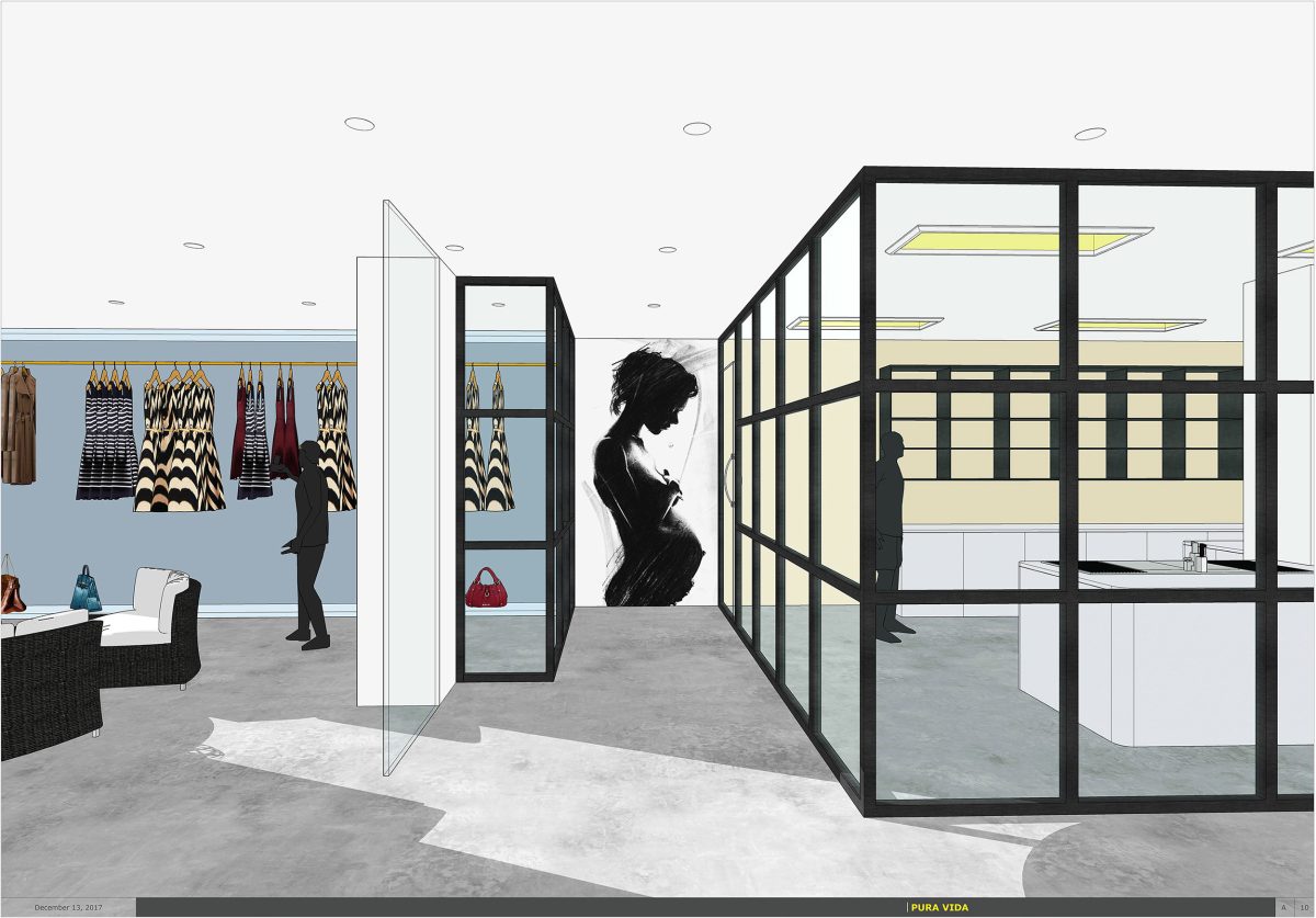 Clothing Store Sketchup Interior Rendering 2 1