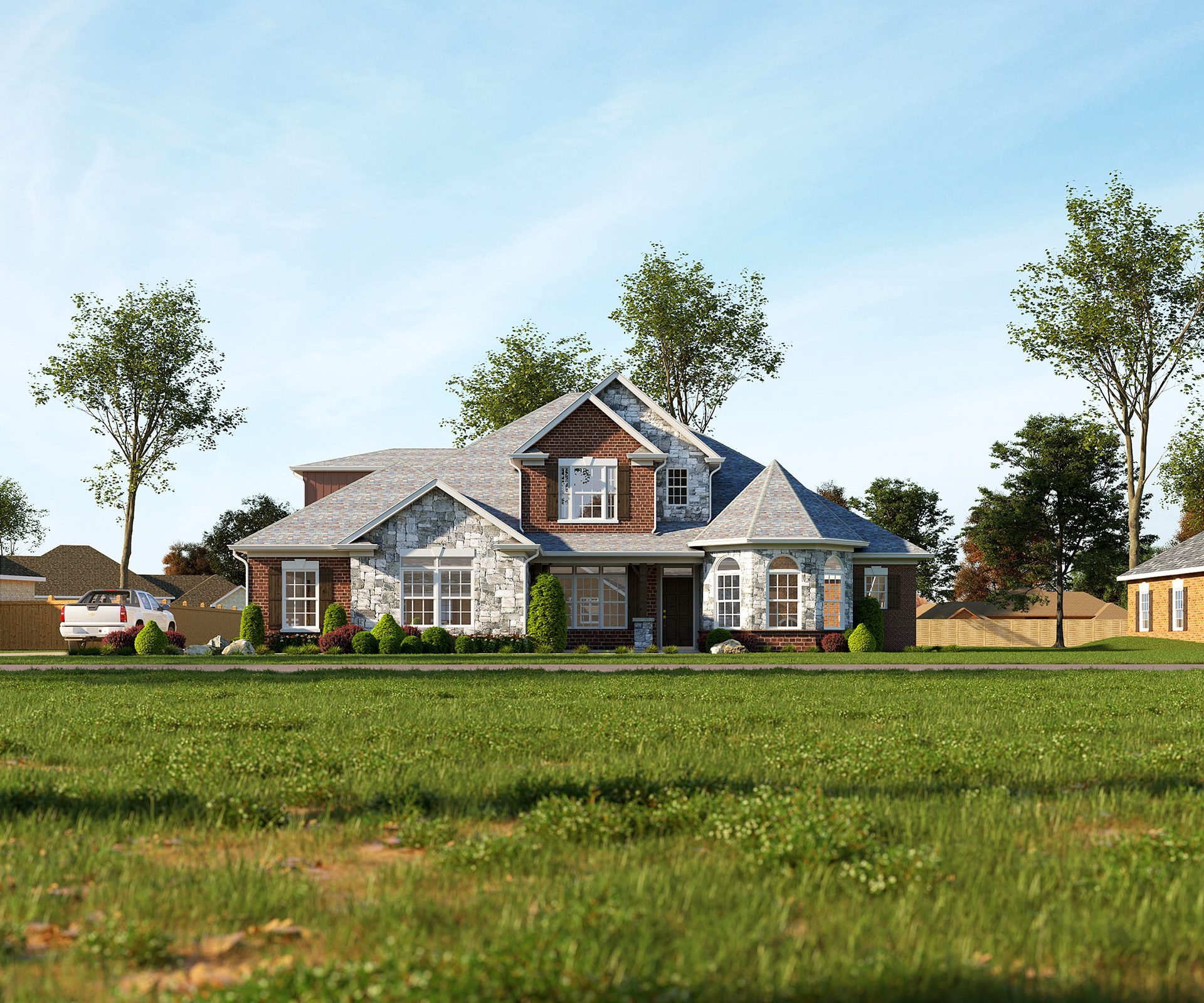 Bespoke detached family home front exterior
