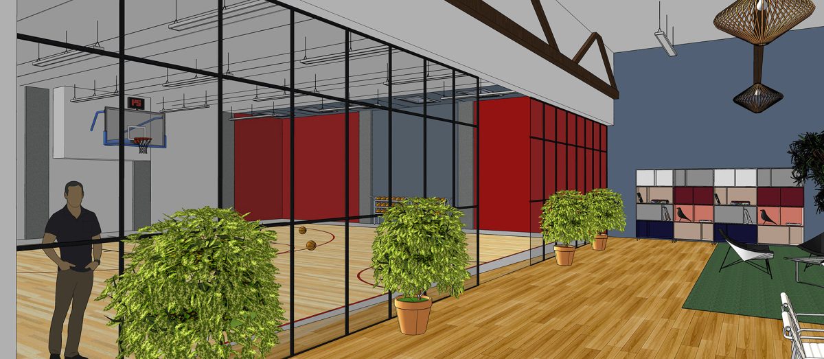 Fitness Center Sketchup Rendering