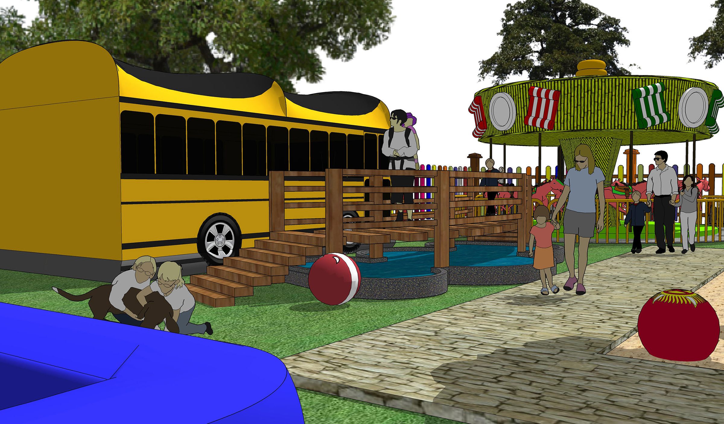House of Fun project SketchUp rendering