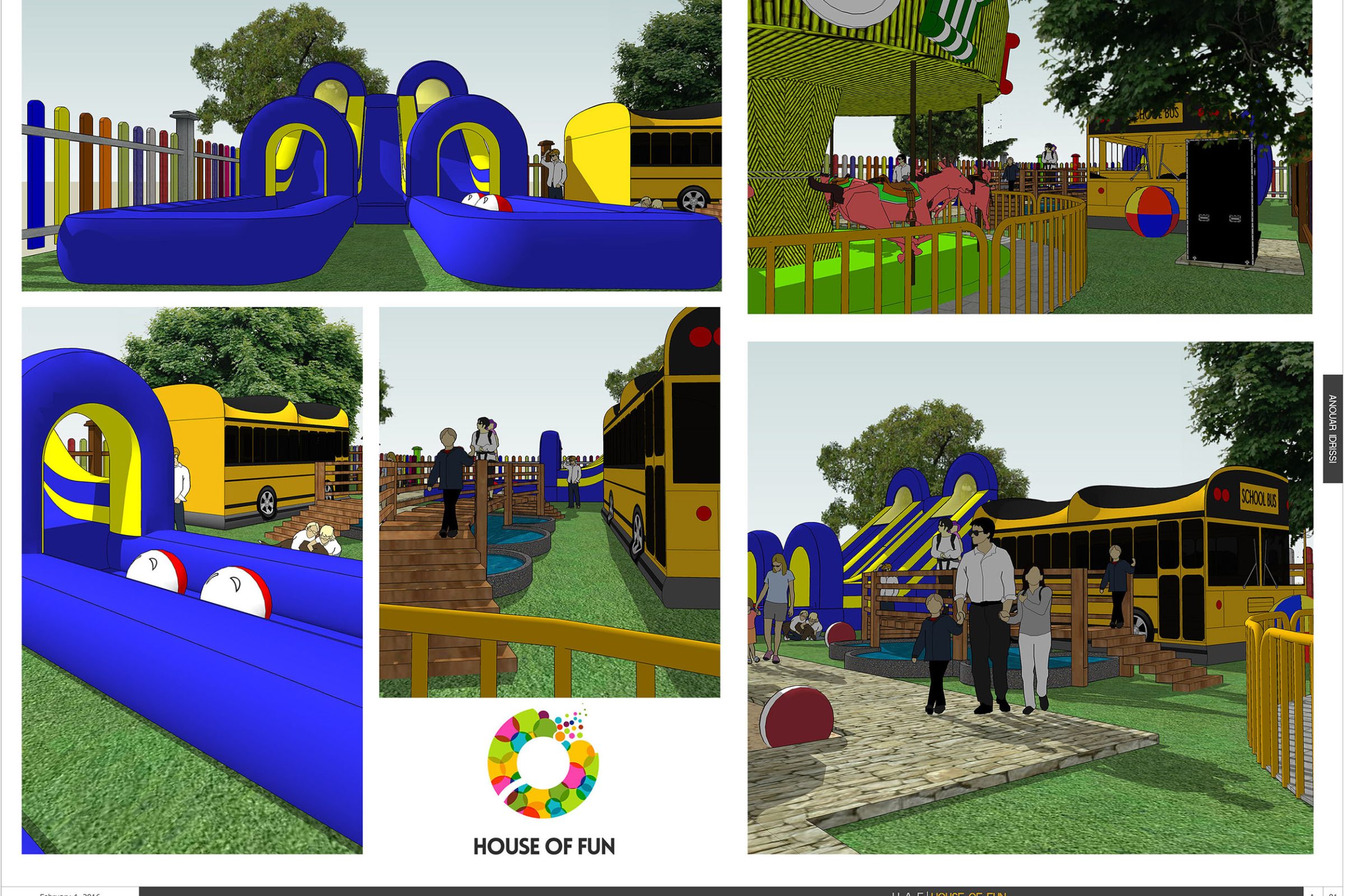 House of Fun project second SketchUp rendering