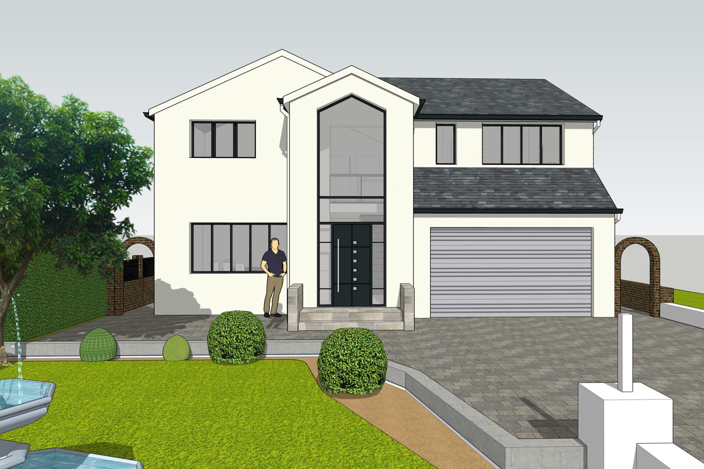 Second detached house SketchUp model