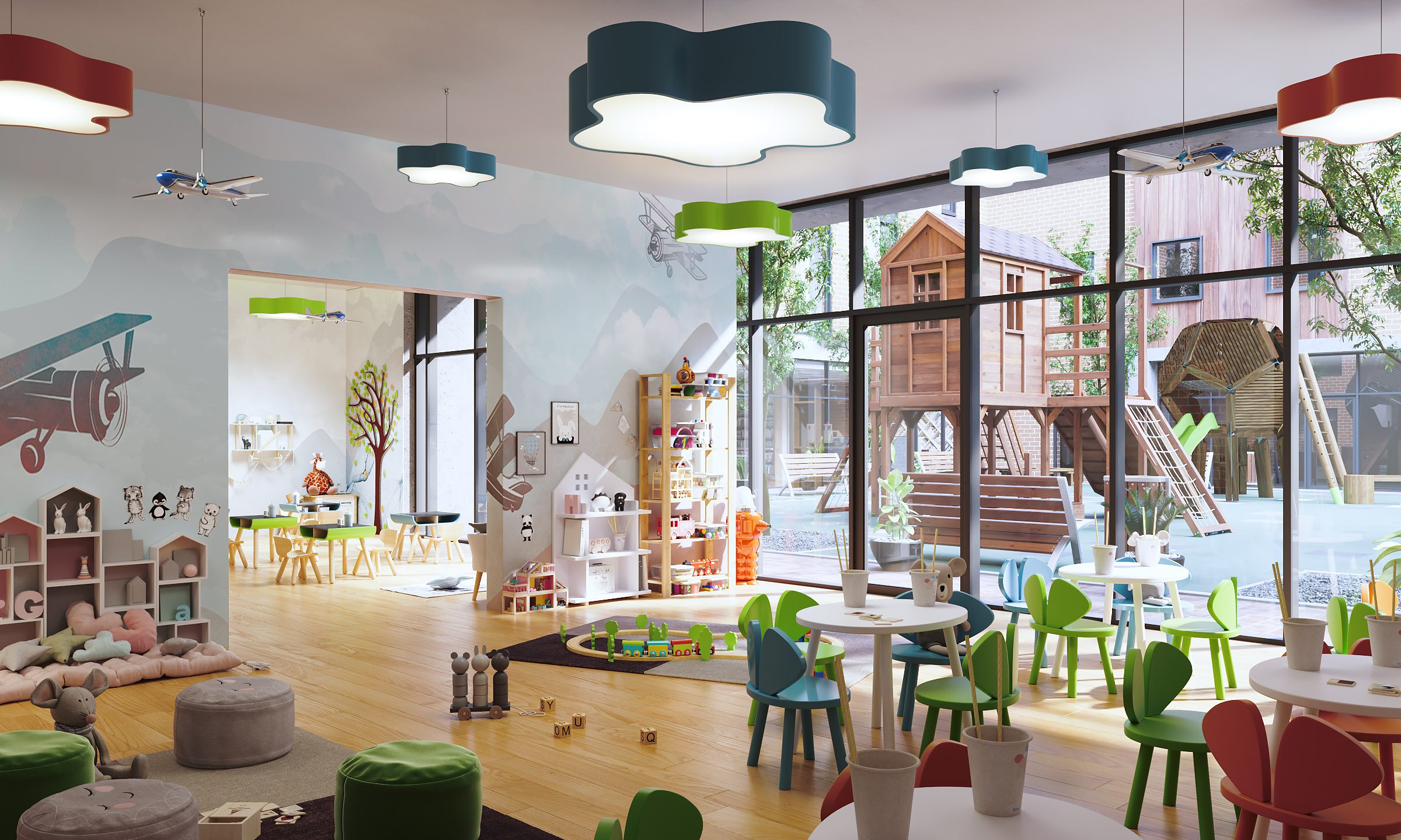 Children's nursery interior design visualisation